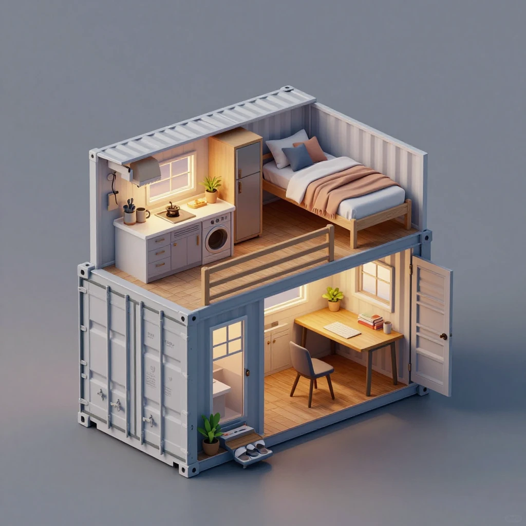 Isometric Cutaway Home